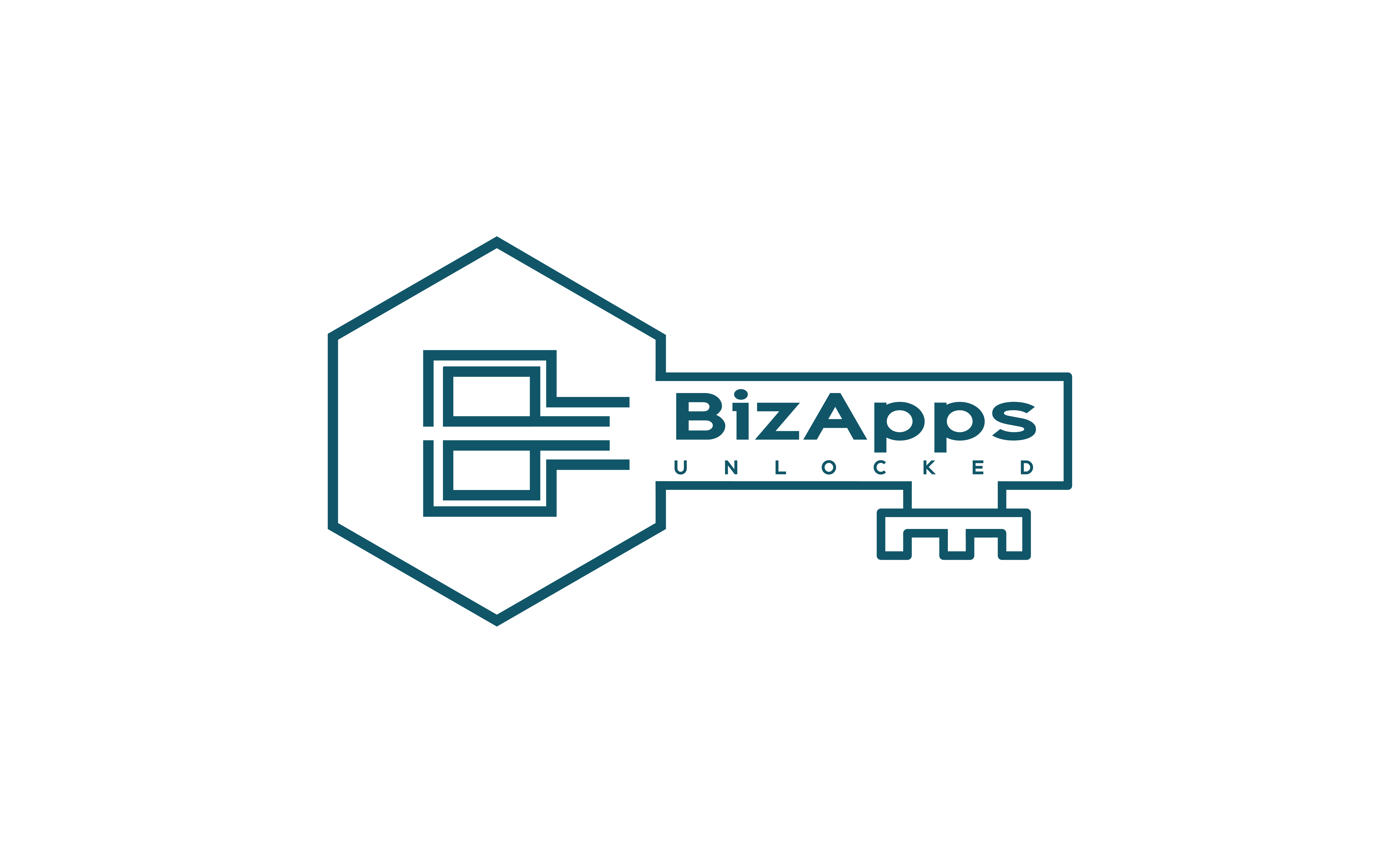 Teal BizApps Unlocked Logo showing a key with the BizApps Unlocked name.